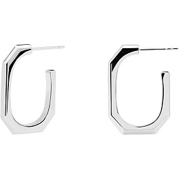 Signature Link Silver Earrings