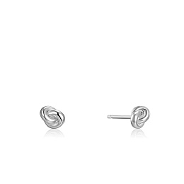 Silver Knot Stud Earrings