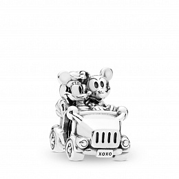 Disney Mickey & Minnie car silver charm/Серебряный шарм
