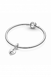 Friends and infinity heart sterling silverdangle with clear cubiczirconia /799294C01