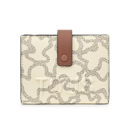 PVC.PU.COT,WALLET S.K ICON BEIGE-MULTI