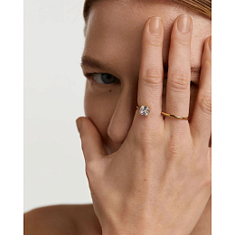 PDPAOLA 18K Gold Plated Silver Ring/ AN01-A27-16
