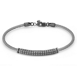 Stainless steel bracelet with semi-finished ruthen