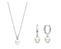 Ti Sento Silver Necklace and Earring Set