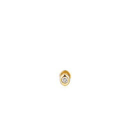14KT Gold Magma Single Natural Diamond Labret Earr