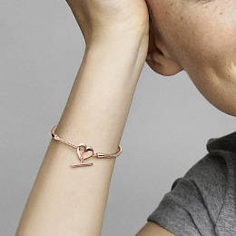 PANDORA Rose 14K Վարդագույն ոսկու պատվածքով Արծաթյա Թևնոց/ 589285C00-17