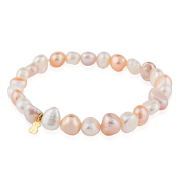 18KT GOLD BRACELET CULT.PEARL 7-8MM N16