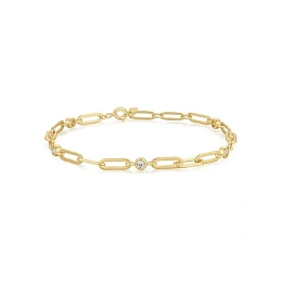 Ania Haie 14K Gold Plated Silver Bracelet/ B069-01G