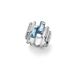 Ring Skyline rhod. aqua XL