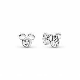 Disney Mickey and Minnie sterling silverstud earrings with clearcubic zirconia /299258C01