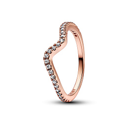 PANDORA Timeless 14K Rose Gold Plated Silver Ring/ 182539C01-54