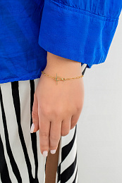 Gold Knot T Bar Chain Bracelet