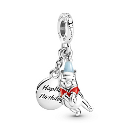 Disney Winnie the Pooh sterling silverdangle with red andblue enamel /799385C01