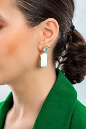 Ti Sento 14K Gold Plated Silver Earring/ 7876WA