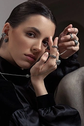 Silver Earring "Khach"/CD033