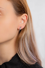 TALIAHH: Crystal Thunderbolt Stud Earring