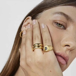 TOUS 18K Gold plated Silver Ring/ 311665521