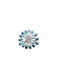 Daisy sterling silver charm with clear cubiczircon