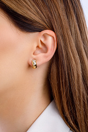Ania Haie 14K Ոսկեպատ Արծաթյա Ականջօղ/ E054-05G