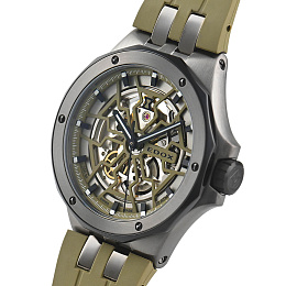 Delfin Mecano automatic 3 hands skeleton / Grey PV