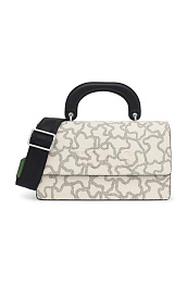 PVC.PU.NY.COT,HANDBAG K ICON TAUPE-GREEN