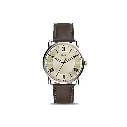 ANALOG WATCH 0 JWL SS LEATHER STRAP