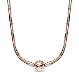 Snake chain 14k rose gold-plated necklace