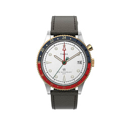 Waterbury Traditional GMT 39mm SST White