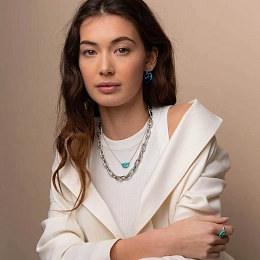 Ti Sento Silver Necklace/ 3987TQ-42