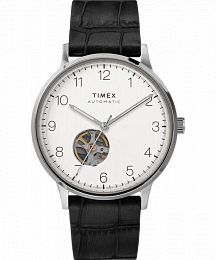 Waterbury Automatic 40mm SST Case Silver Dial Blac