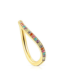 TOUS 18K Gold plated Silver Ring/ 211435590