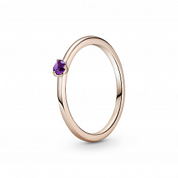 Pandora Rose ring with royal purple crystal /189259C06-50