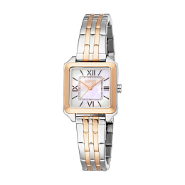 ESPRIT Women Watch, Two Tone Silver & Rose Gold Co