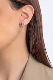 EARRINGSRHODIUM PLATEDSILVER CZ925