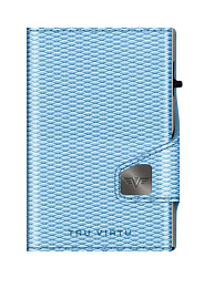 Wallet CLICK & SLIDE Rhombus LightBLue/Silver
