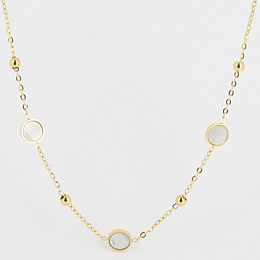 Zag Bijoux 24K Gold Plated Stainless Steel Surgical Necklace/ SNS16683-01SEL