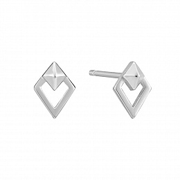 Silver Spike Diamond Stud Earrings /E025-08H