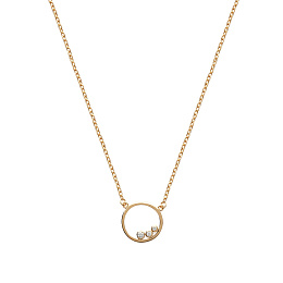 NECKLACE 18 KT GOLD PLATED CZ