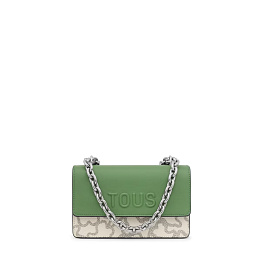 PVC.PU.AL.CO,HANDBAG K ICON TAUPE-GREEN