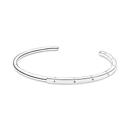 Pandora logo sterling silver open bangle