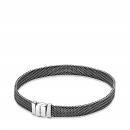 Oxidised sterling silver mesh bracelet/Серебряный оксидированный браслет