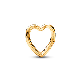 Heart 14k gold-plated openable link