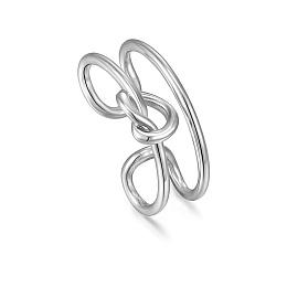 Silver Knot Ear Cuff