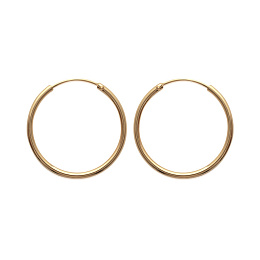 LOOPPLATEDEARRINGS 18 KT GOLD