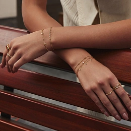 Ania Haie 14K Gold Plated Silver Bracelet/ B066-02G