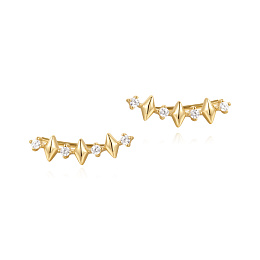Ania Haie 14K Gold Plated Silver Cuff/ E061-04G