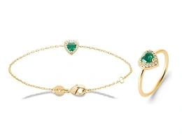 Maison de la Bijouterie 18K Gold Plated Bracelet and Ring Set