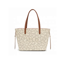 PVC.PU.COT,HANDBAG L.K ICON BEIGE-MULTI