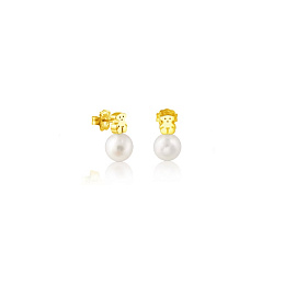 18KT GOLD EARRINGS CULTURED PEARL 9,5MM