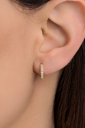 8mm Eternity Helix Single Earring with Clicker Clo